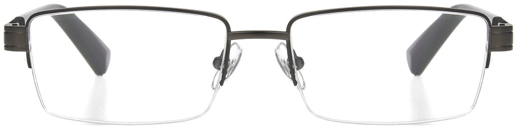 Ti-Tech Dark Gunmetal Semi-Rimless - Reader - Fully Magnified - Gunmetal - Variant Link