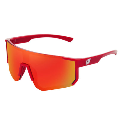Wisconsin Badgers Shield - Sun - Unmagnified - Red - Variant Link