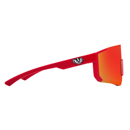 Wisconsin Badgers Shield - Sun - Unmagnified - Red - Variant Link