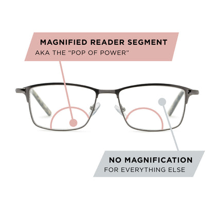 Austin Pop of Power™ Bifocal Style Blue Light Readers