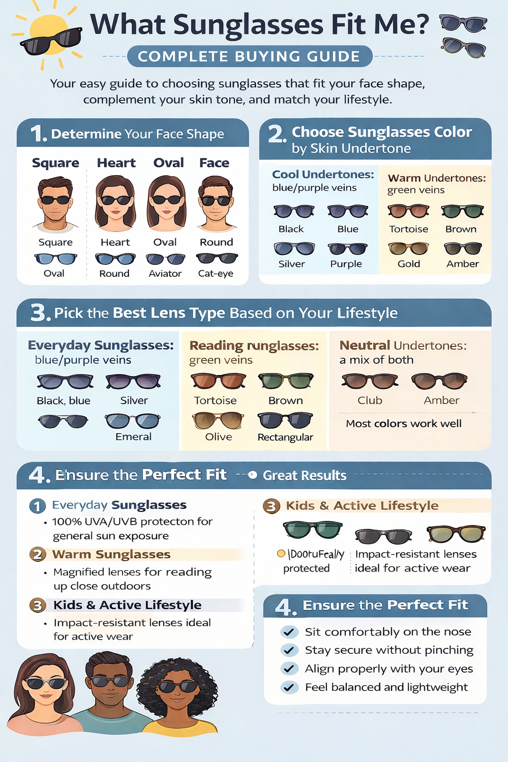 How to Choose Sunglasses in 4 Easy Steps